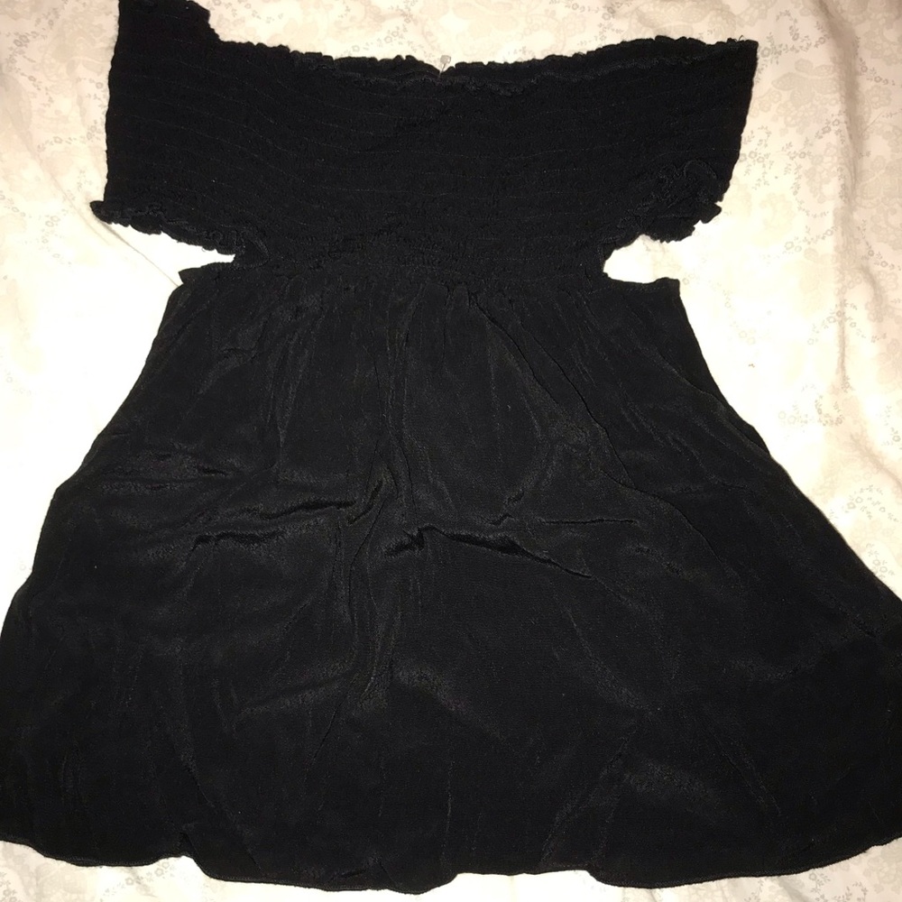 black brandy off the shoulder shirt